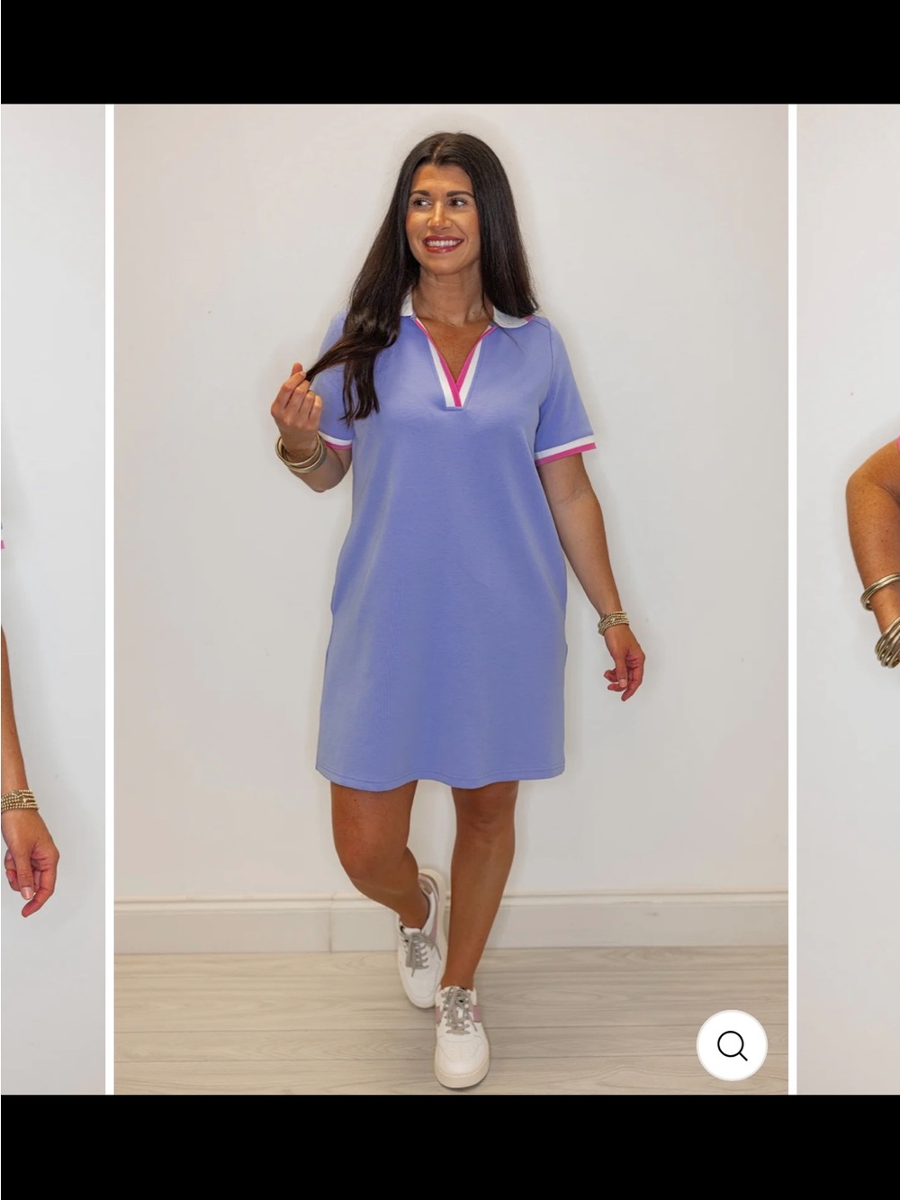 NWT Entro Lavender Polo Dress with White & Pink Trim